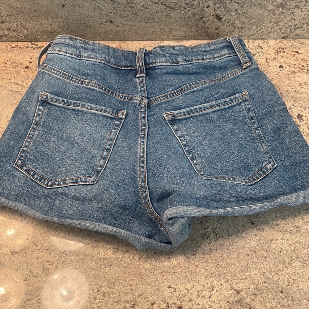 High Rise Jean Shorts - Picture 2 of 4